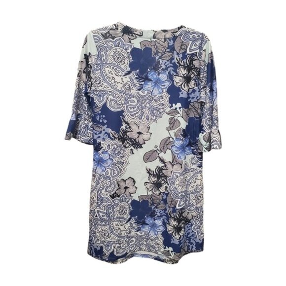 Anthropologie Aryeh Sheath Dress Ruffle Sleeve Mix Prints Size L - Picture 2 of 11